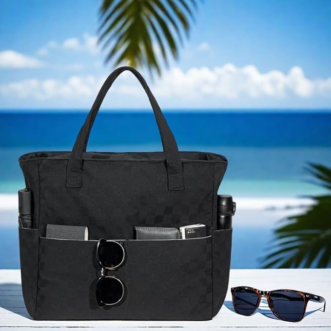 LEDAOU Beach Bag Waterproof Sandproof Women Tote Bag Pool Bag - Image 8