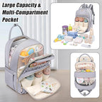 Diaper Bag Backpack (Gray)