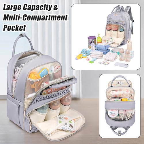 Diaper Bag Backpack (Gray)