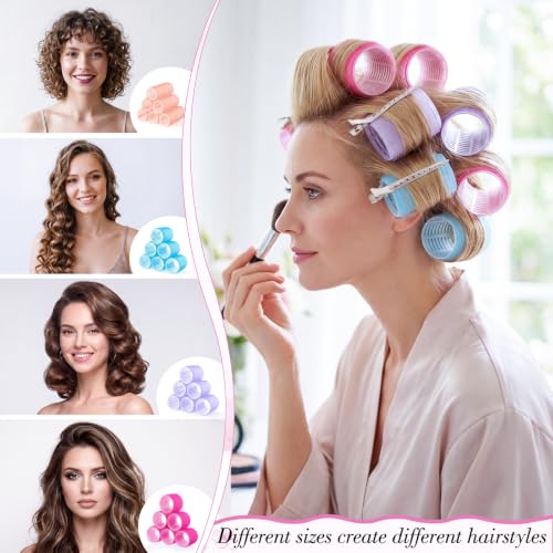 4 Sizes Hair Rollers (Colorful)