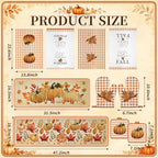 10 Pcs Fall Thanksgiving Pumpkin Kitchen Decor Set (Yellow / Autumn Pumpkin)