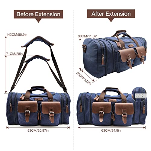 Canvas Duffle Bag (Blue / Large-50L Duffle Bag)