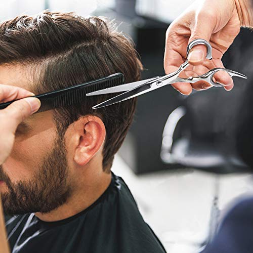 Hair Cutting Scissors Professional Home Haircutting Barber (Silver)