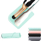Flat Iron Heat Resistant Silicone Mat for Curling Iron, Hair Straightener Heat Pad, Curling Iron Sleeve, Travel Case Heat Resistant and Other Hair Styling Tools, for Counter, 9 x 6.5 in, Green