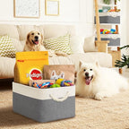 15.7" x 12" Wide & Low Fabric Storage Bin (Grey / Wide & Low - 15.75" x 12" x 8.25")