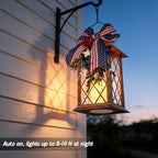 4th of July Solar Lanterns Outdoor Waterproof (Patriotic 1 Pack)
