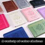 Premium Leather Passport Holder Covers Case (ELA-BLACK)