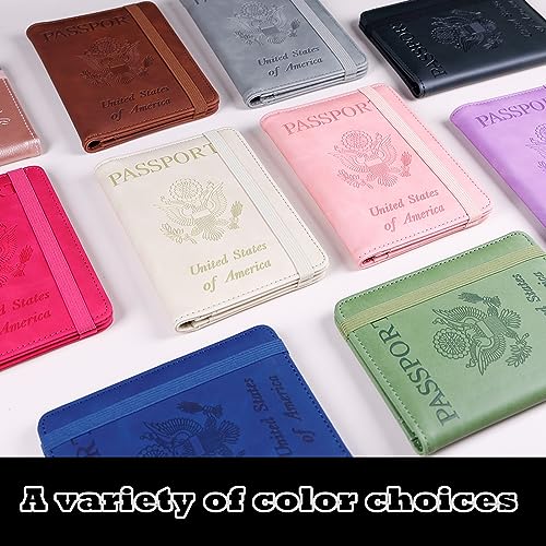 Premium Leather Passport Holder Covers Case (ELA-BLACK)