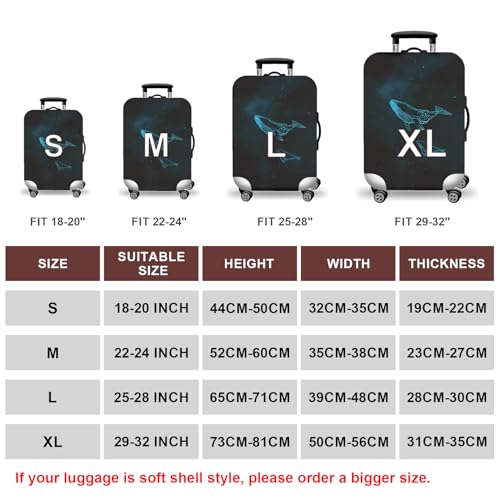 Travel Luggage Cover Suitcase Cover Protector Skins 18 (dolphin / XL (for 29--32 inch luggage))