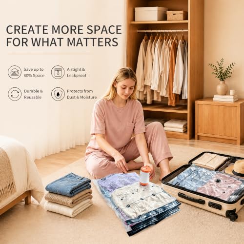 Vacuum Storage Bags with Electric Pump