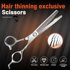 High end Professional Hair Thinning Scissors Hair Cutting Teeth Shears Barber Hairdressing Texturizing Scissors Extremely Very Sharp 6.5 Inch Stainless Steel Alloy For Men Women Salon & Home (Thinning Shears / 6.5 Inch)