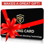 2 Pack RFID Blocking Card for Credit Debit ID Card (Black)