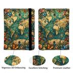 World Map Passport Holders Leather Passport Wallet for Travel Essentials (World Map / One Size)