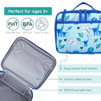 JumpOff Jo Insulated Lunch Box (9.75 x 7 x 3.25 inches / Blue Dino)