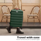 Luggage Set 3 Piece Lightweight Durable Hardshell (Dark Green)