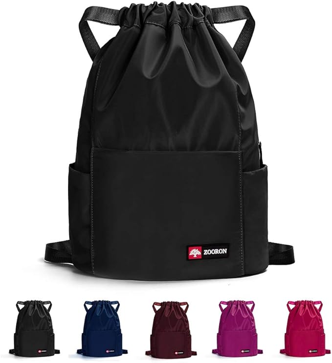 ZOORON Waterproof Drawstring Gym Backpack Bag by ZOORON