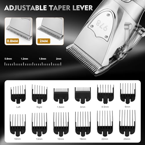 Professional Hair Clippers Set for Men (Silver)