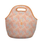 LunchTote Zippered Bag Insulated Neoprene Caddy (Dainty Florals / Large 4.5 Quart Lunch Tote)