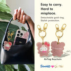 x Sanrio Keychain Case Compatible with Apple AirTag (Latte Bears - Hello Kitty)