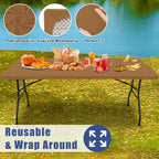 2 Pack Rectangle Spandex Fitted Table Cloth (Brown / 72" x 30" (Rectangular))