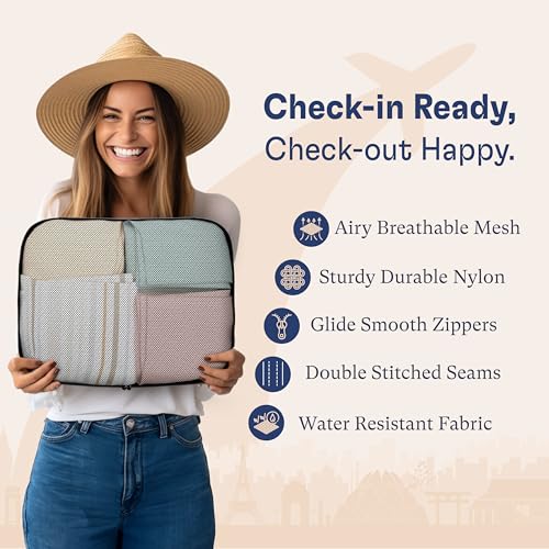 8 Set Packing Cubes for Travel (8 Set - Air Black / Set of 8)