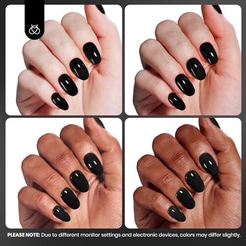 Beetles Black Gel Polish (G - Creme Black | Hema-Free Silent Charm)