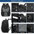 Extra Large Travel Laptop Backpack for Men 55L (18.4 inch / Grey)
