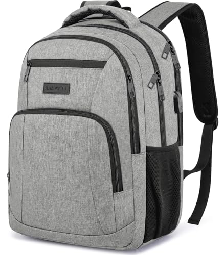 School Backpack for Teens Boys (Dh54-gray / 17.3 Inch)