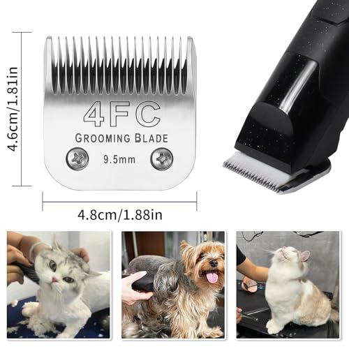 3 Pcs Size 7FC Detachable Dog Grooming Blades (7FC 93.2mm, 3Pcs)
