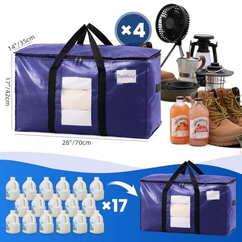 4 Pack Dark Blue XXL Moving Bags (Dark Blue / 4 Large)