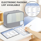 9 Set Packing Cubes with Packing List Luggage Packing Organizers for Travel Accessories (Pewter Color)