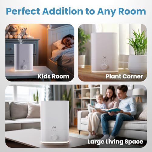 6L Large Humidifier for Bedroom (White)