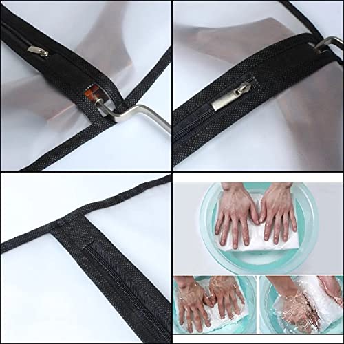 Garment Bags for Hanging Clothes 12 PCS Transparent Dress Bag for Traveling Garment Bag for Dresses Long Clothes Storage Bags with Full Zipper for Long Dress Costumes Gowns Coats 24''x54'' (24'' x 54''/12 Pack / Black-Translucent)