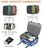 40L Expandable Travel Backpack (Camouflage Blue / 20 inches)
