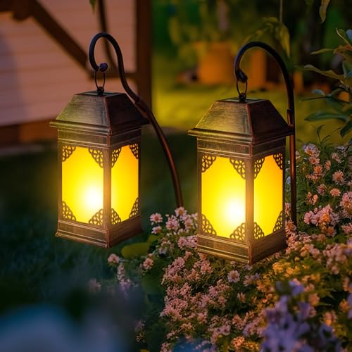 15.5" Solar Lanterns Outdoor Waterproof (Carved)