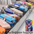 Colorful Cat 2 Pack Luggage Tag for Suitcase (Colorful Cat)