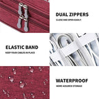 Travel Cable Organizer Bag (Red / S)