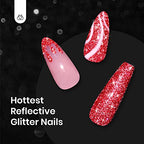 Beetles Red Gel Nail Polish (C - Flakie Red | Ruby Crown)
