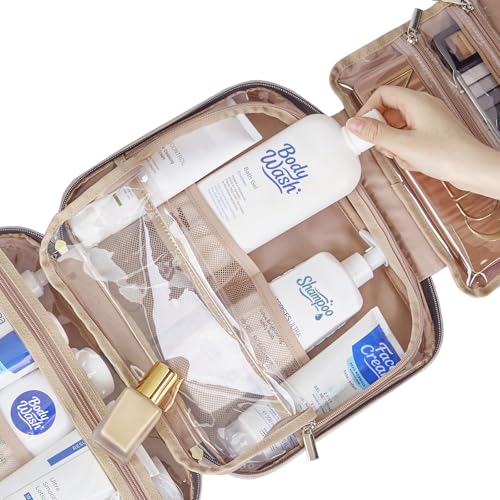 Travel Toiletry Bag for women (Large / Pink)