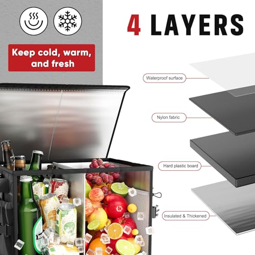 Grill Caddy with Lid (Black-with lid)