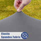 2 Pack Square Spandex Fitted Table Cloth (Grey / 36" x 36" (Square))