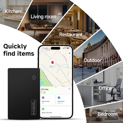 4 Pack 2026 Air Card Tag Tracker Wallet Tracker Card (4pcs black)
