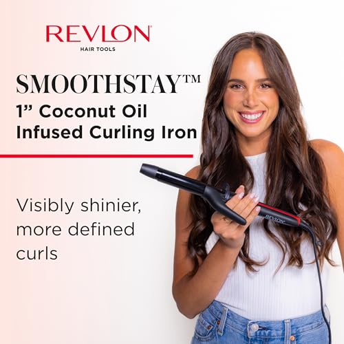 SmoothStay 1" Coconut Oil Infused Curling Iron (Black / 1 Inch CURLING IRON)