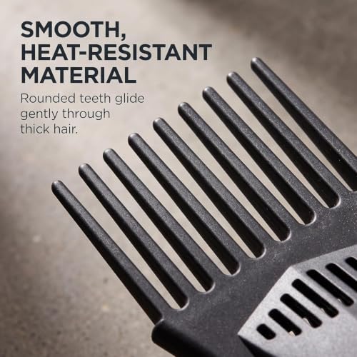 2Pcs Black Plastic Universal Blow Hair Dryer Comb Attachment for Straightening