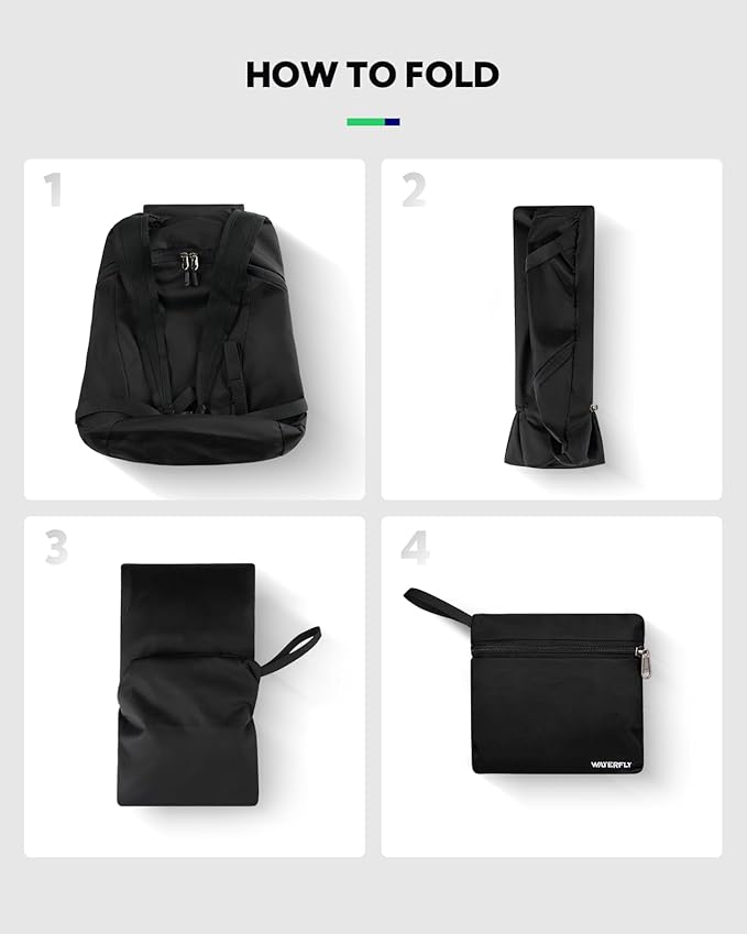 WATERFLY Foldable Lightweight Hiking Backpack: 15L Packable Traveling Daypack - Image 5