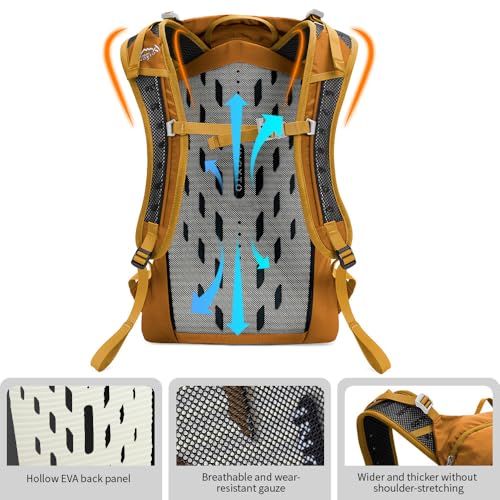 Hiking Hydration Backpack with 2L (Turmeric-3L Water Bladder)