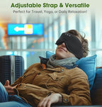 BambooCotton 3D Bluetooth Sleep Mask (3d Black Bamboocotton)