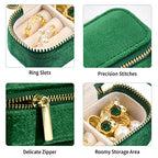 Travel Jewelry Case (Mini-Emerald Green / Small Rectangle)