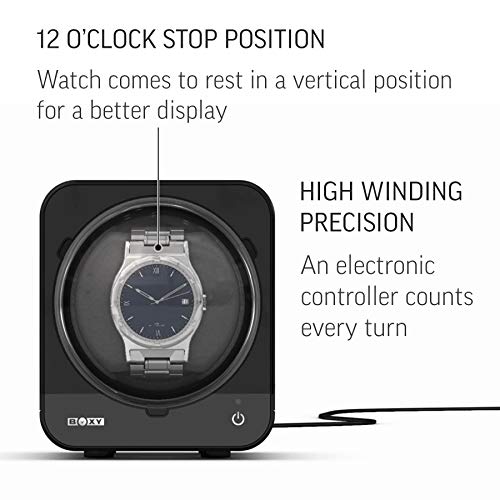 Watch Winder for Automatic Watches with Vertical Rotor Stop (Yellow)