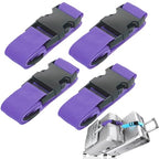 4 Pack Luggage Connector Straps for Bag Carry On Multiple Suitcases (4Pcs Purple / 45 In Connect)